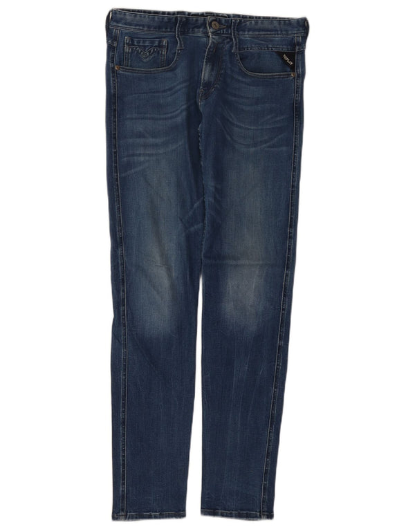 Replay Damen Anbass Slim Jeans W29 L31 Blau