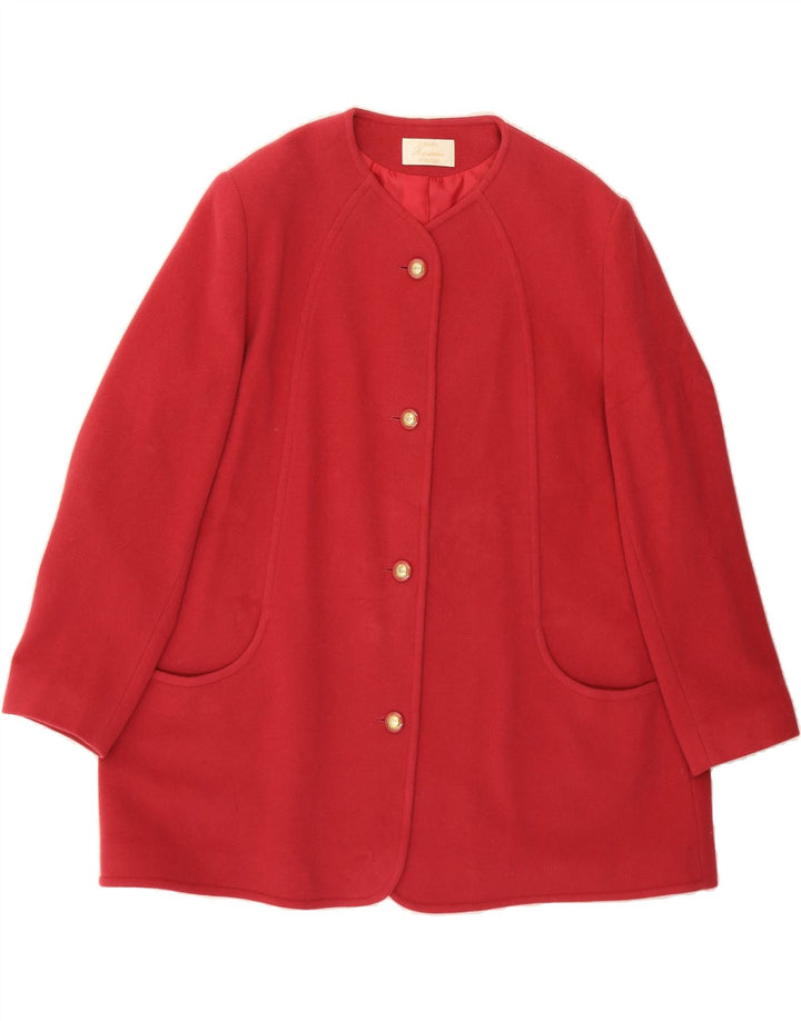 EASTEX Womens Overcoat UK 18 XL Red Wool Vintage Eastex and Second-Hand Eastex from Messina Hembry 
