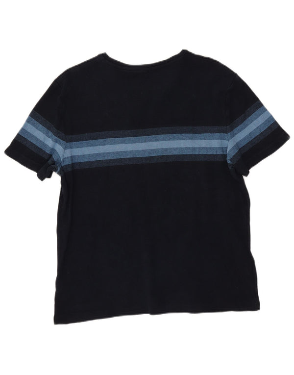 Marks & Spencer Damen T-Shirt Top UK 14 Mittel Marineblau gestreift