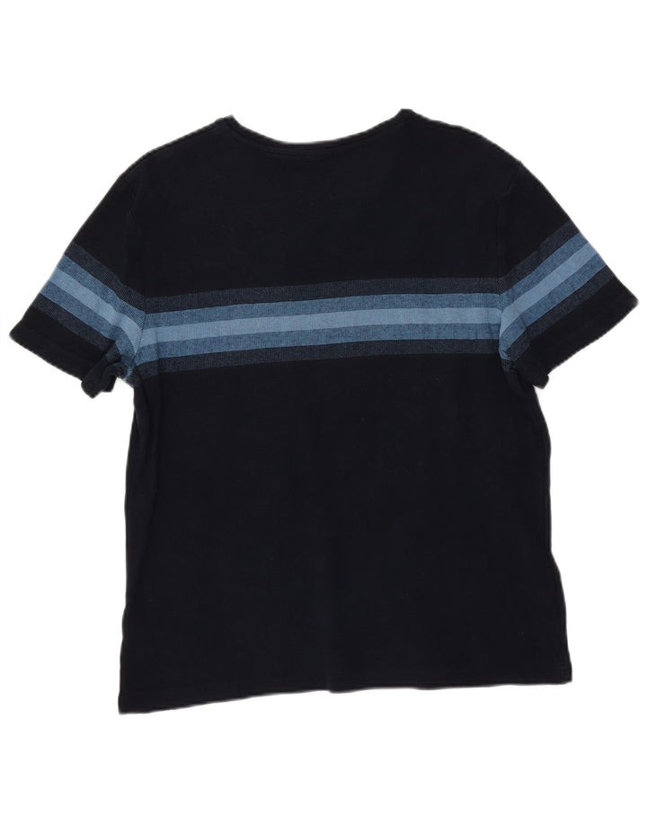Marks & Spencer Damen T-Shirt Top UK 14 Mittel Marineblau gestreift