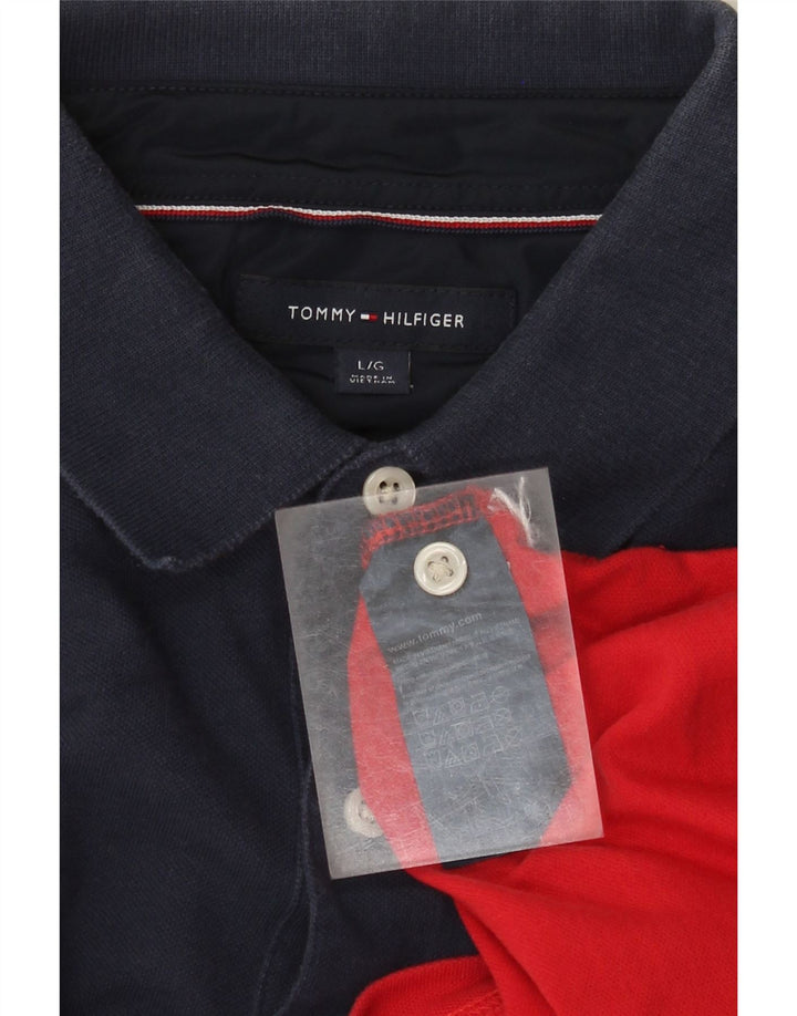 Tommy Hilfiger Herren-Poloshirt, groß, mehrfarbig, Colourblock-Baumwolle