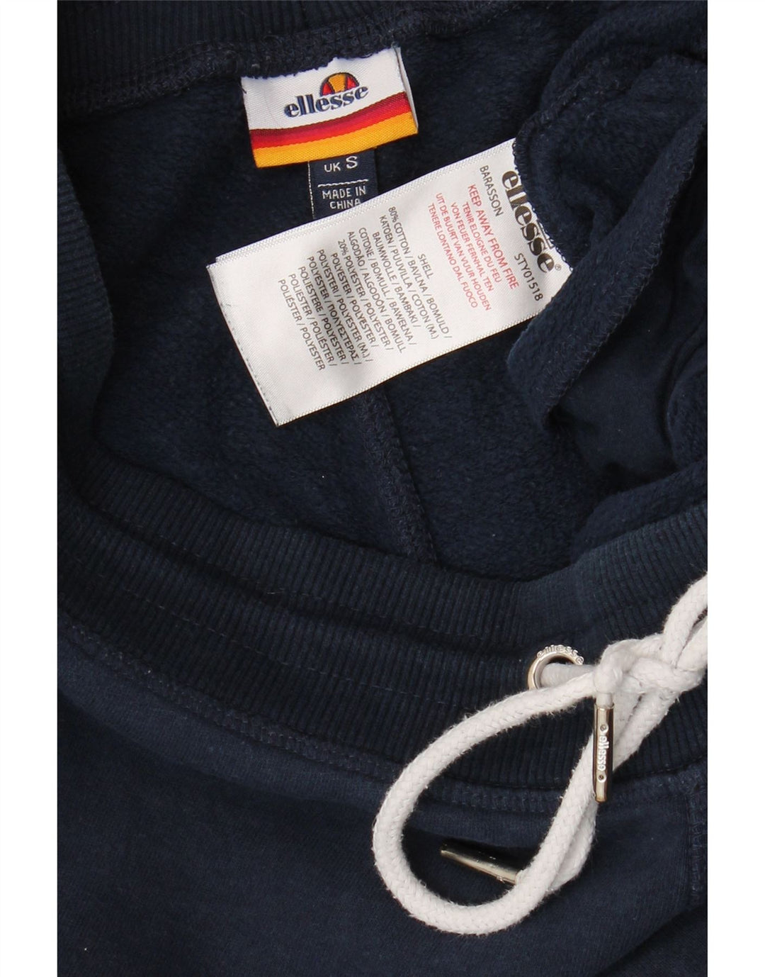 Ellesse Herren-Trainingshose, Jogginghose, klein, marineblau, Baumwolle