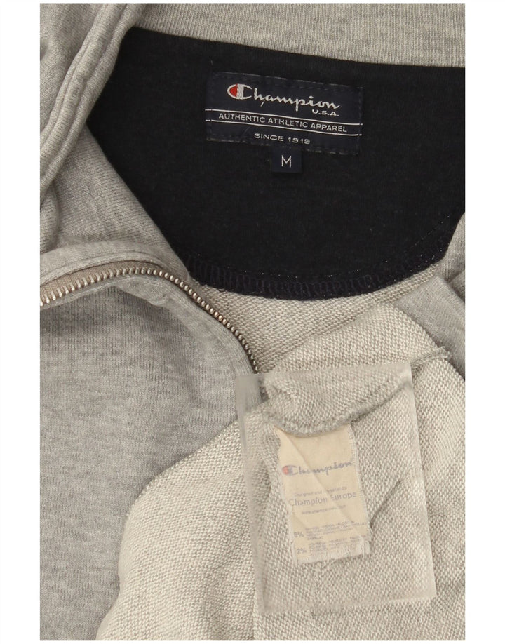 CHAMPION Herren-Trainingsanzug-Oberjacke aus mittelgrauer Baumwolle