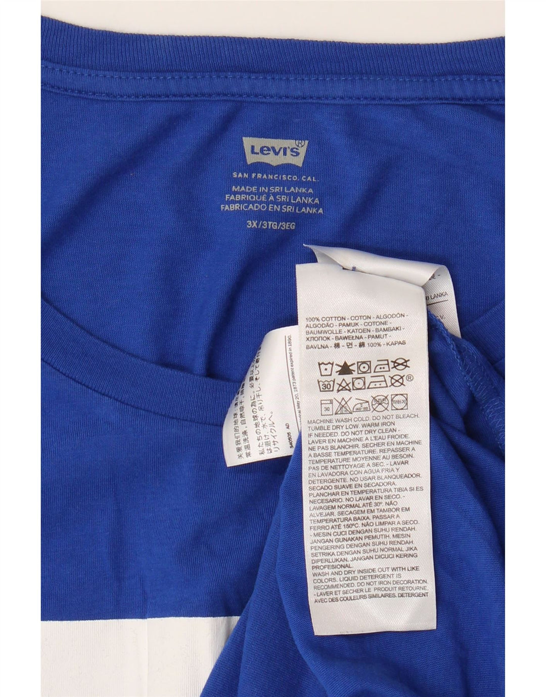 Levi's Herren-T-Shirt mit Grafik, 3XL, blaue Baumwolle