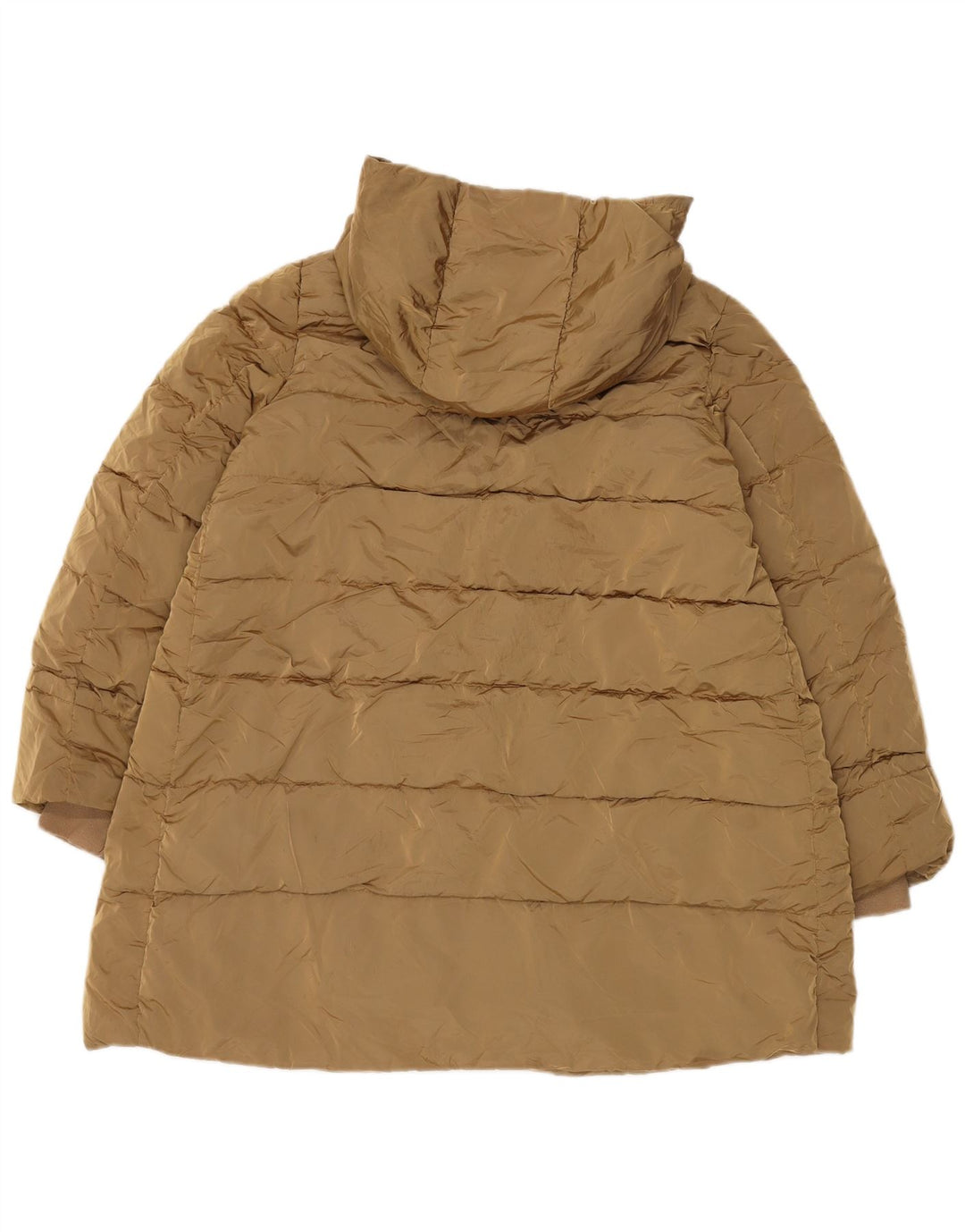 Zara Damen-Kapuzen-Übergröße, gepolsterte Jacke, UK 14, Mittel-Khaki, Polyamid