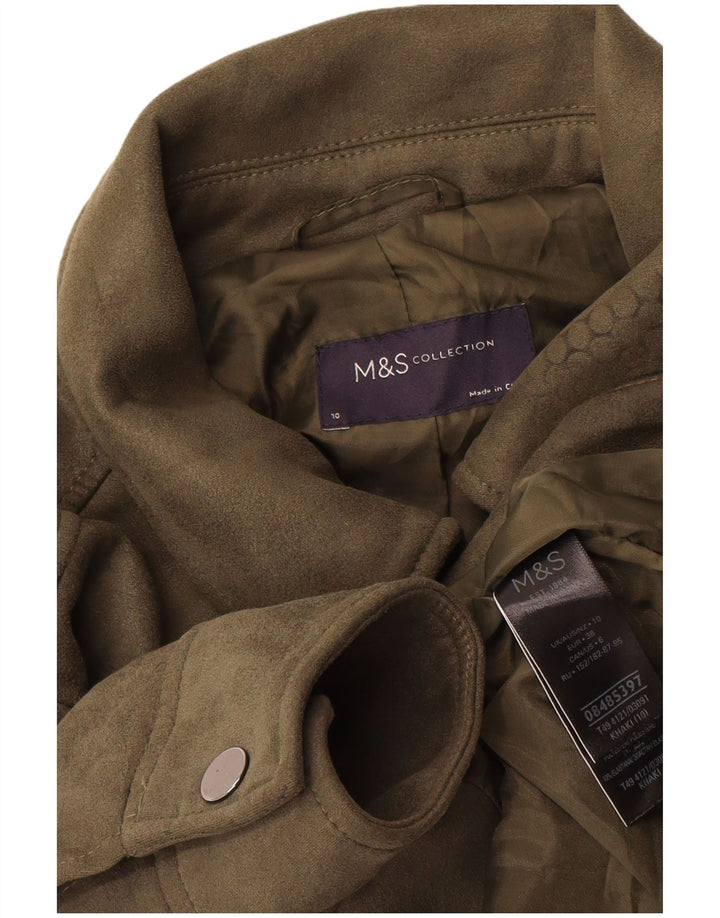 Marks & Spencer Damen Bomberjacke UK 10 Small Khaki Polyester