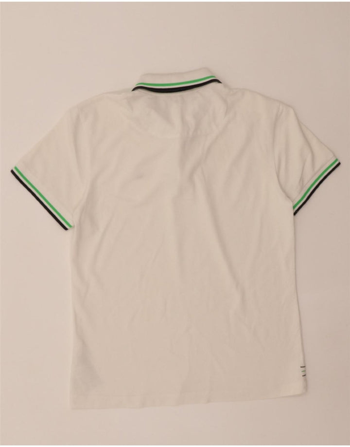 GAS Mens Polo Shirt Medium White Cotton Vintage Gas and Second-Hand Gas from Messina Hembry 