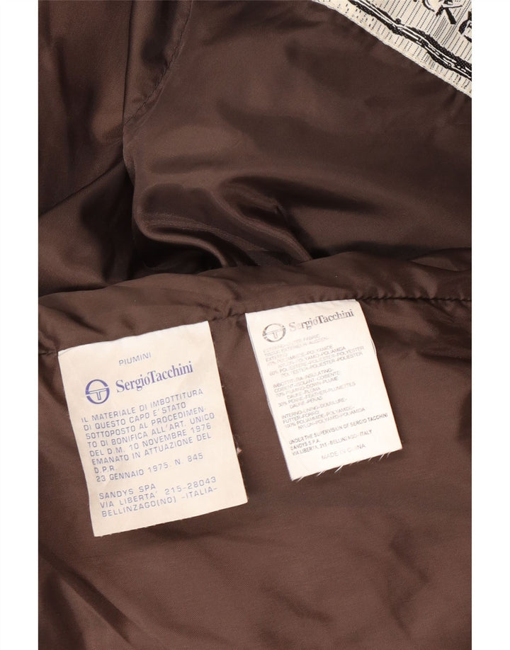 Sergio Tacchini Damen Loose Fit Wattierte Jacke UK 14 Mittelbraunes Polyamid