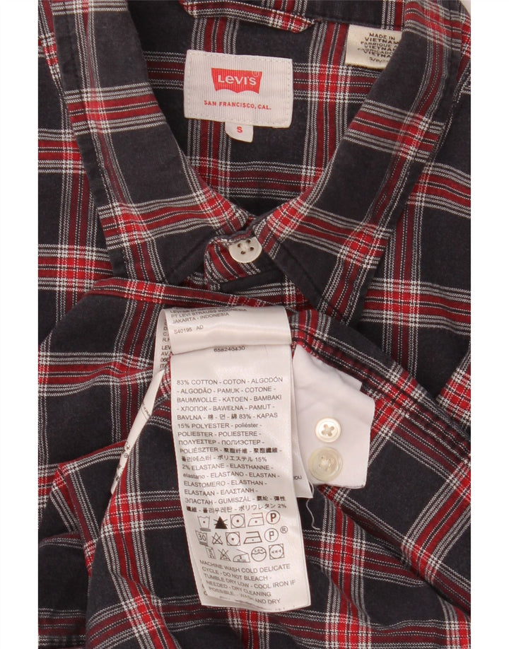 Levi's Herren-Hemd, klein, marineblau, kariert, Baumwolle