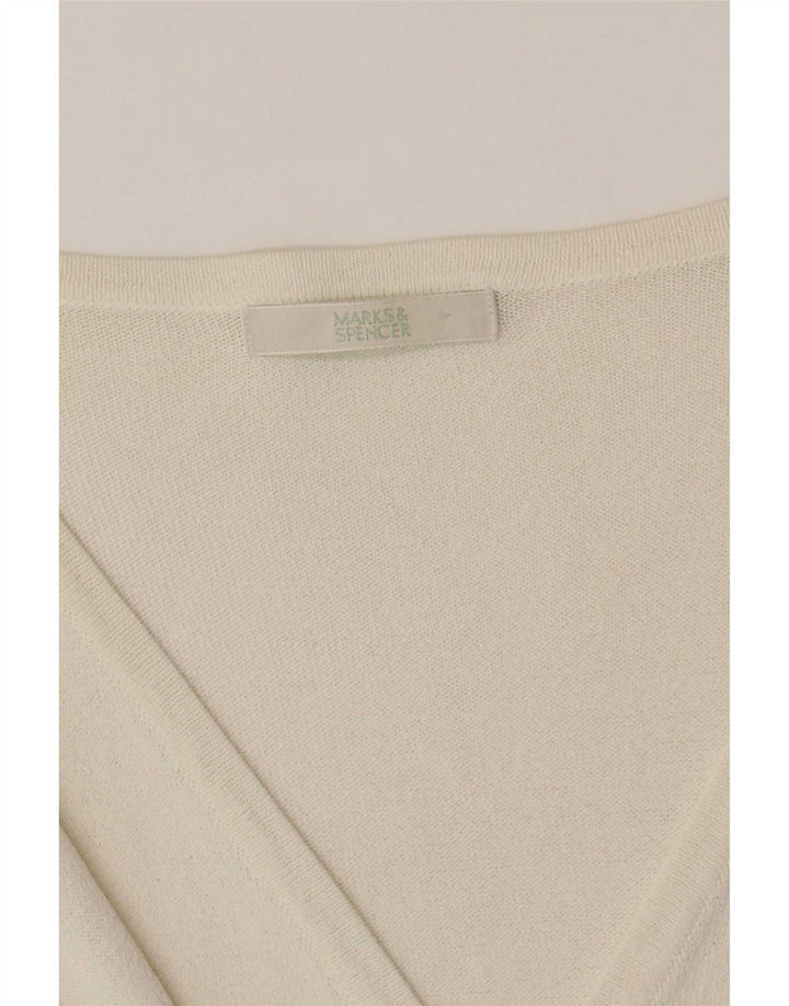 Marks & Spencer Damen-Cardigan-Pullover UK 10 Small Off White