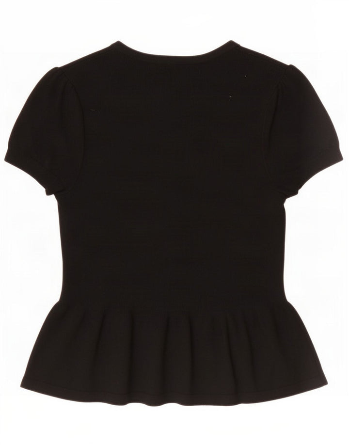 Marks & Spencer Damen-Cardigan-Oberteil mit kurzen Ärmeln, Gr. 8, Schwarz