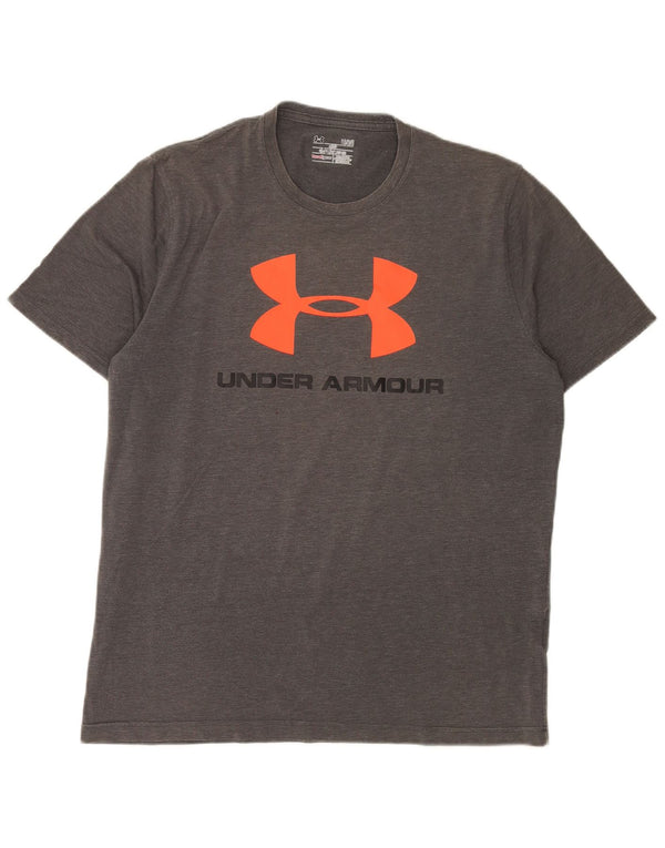 Under Armour Herren Heat Gear Graphic T-Shirt Top Large Grau