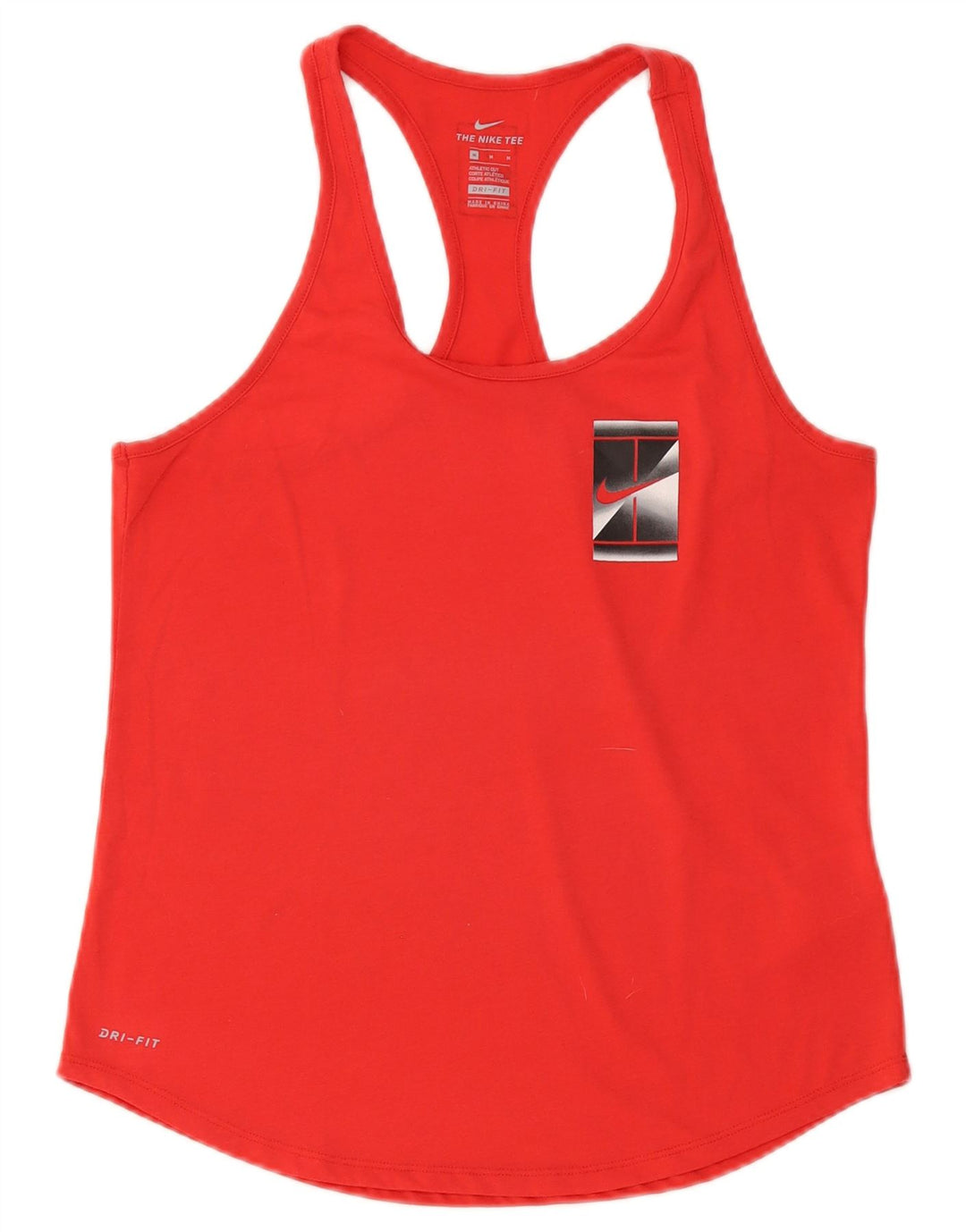 Nike Damen Dri Fit Weste Top UK 12 Mittelrotes Polyester