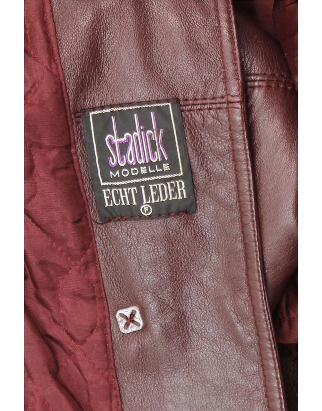 Stadick Damen Duffle Ledermantel UK 10 Kleines burgunderrotes Leder