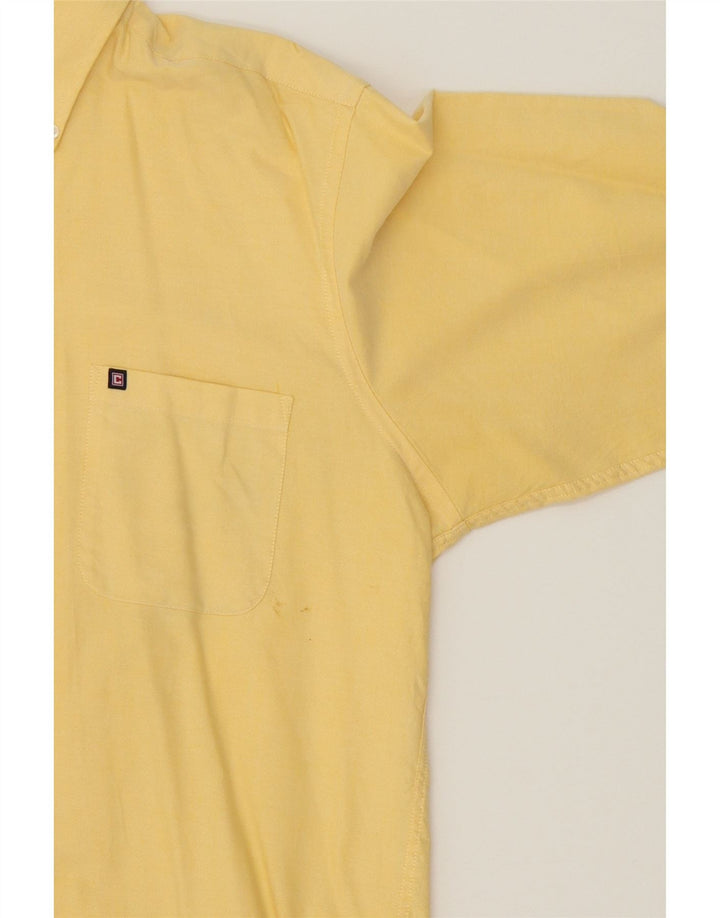 CHAPS Mens Shirt Size 16 16 1/2 Large Yellow Cotton Vintage Chaps and Second-Hand Chaps from Messina Hembry 