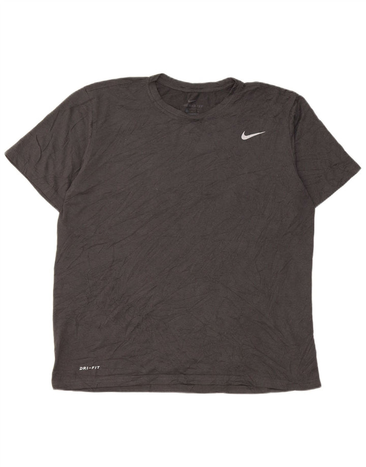Nike Herren Dri Fit T-Shirt Top Large Grau