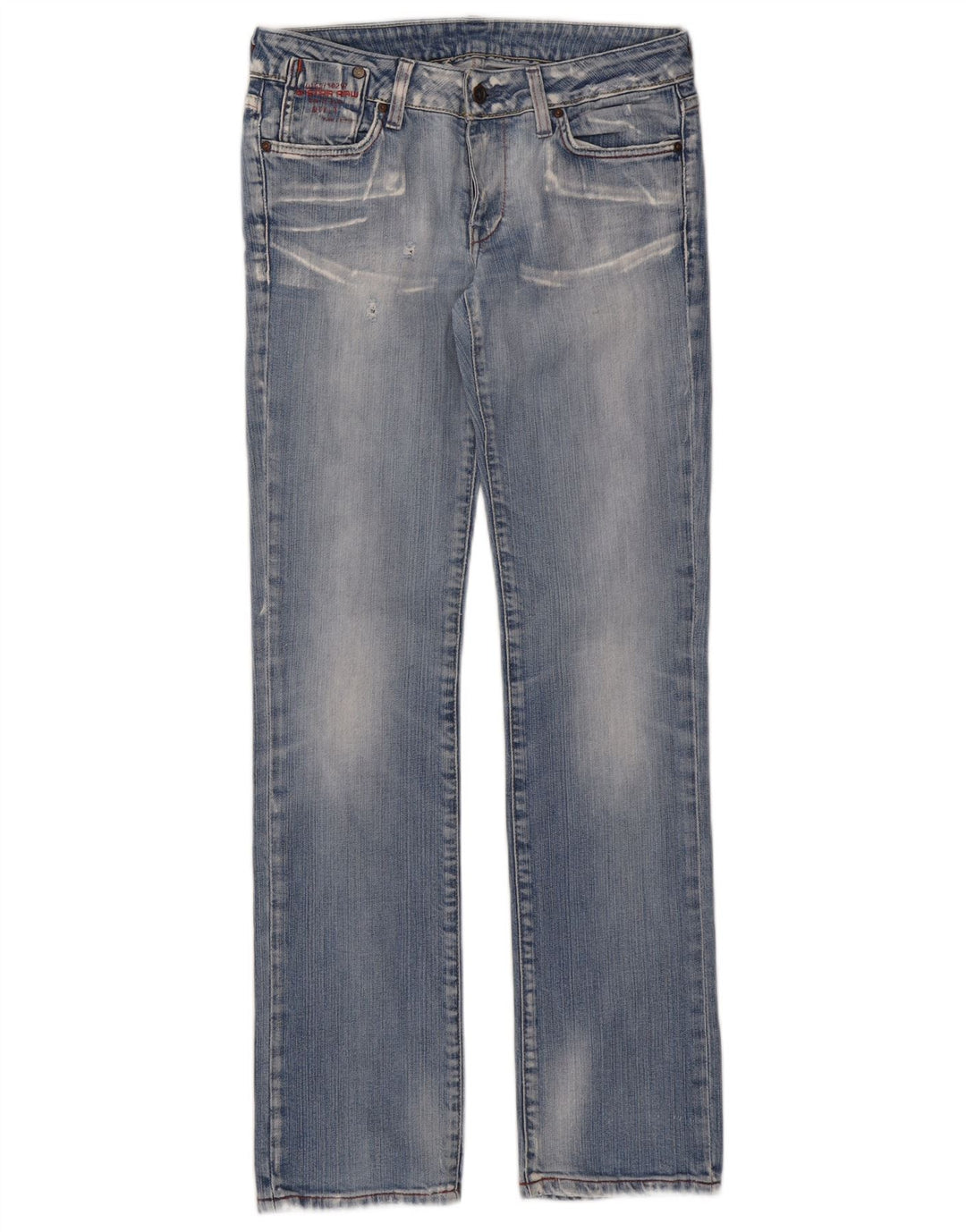 G-Star Damen Straight Jeans W27 L32 Blaue Baumwolle