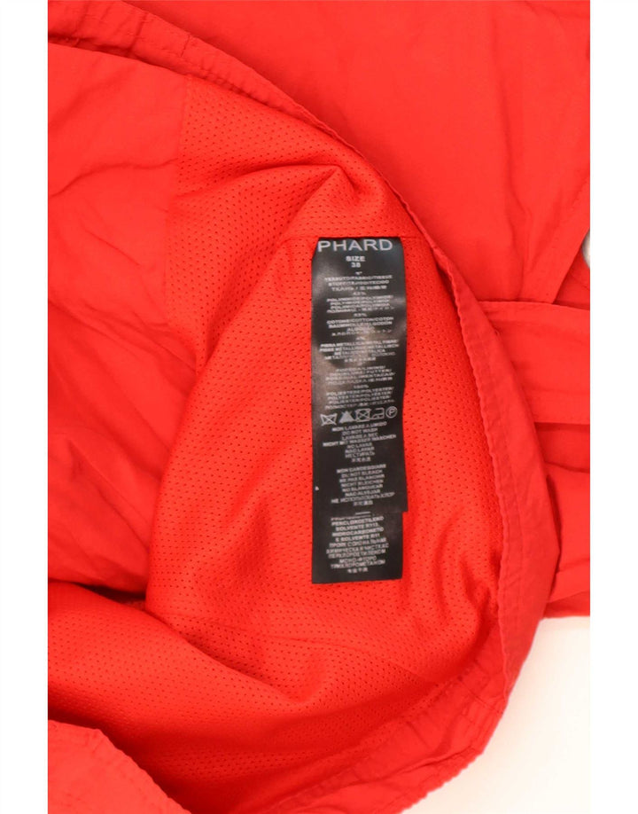 Phard Damen Kurzer Trenchcoat IT 38 XS Rot Polyamid