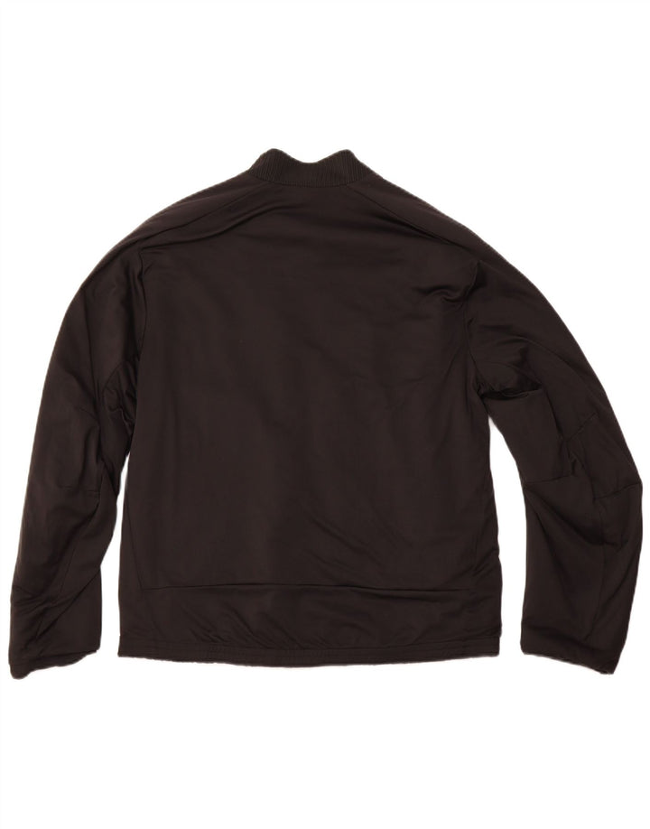 NIKE Herren Therma-Fit Wende-Trainingsanzugoberteil, Mittelschwarz gestreift