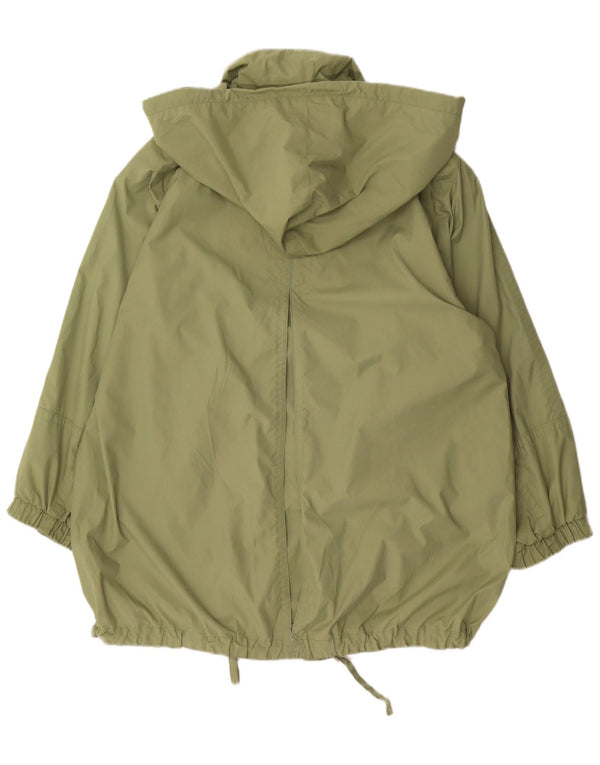 Gallery Damen-Regenjacke mit Kapuze, übergroß, UK 12, mittelgrün, Polyester