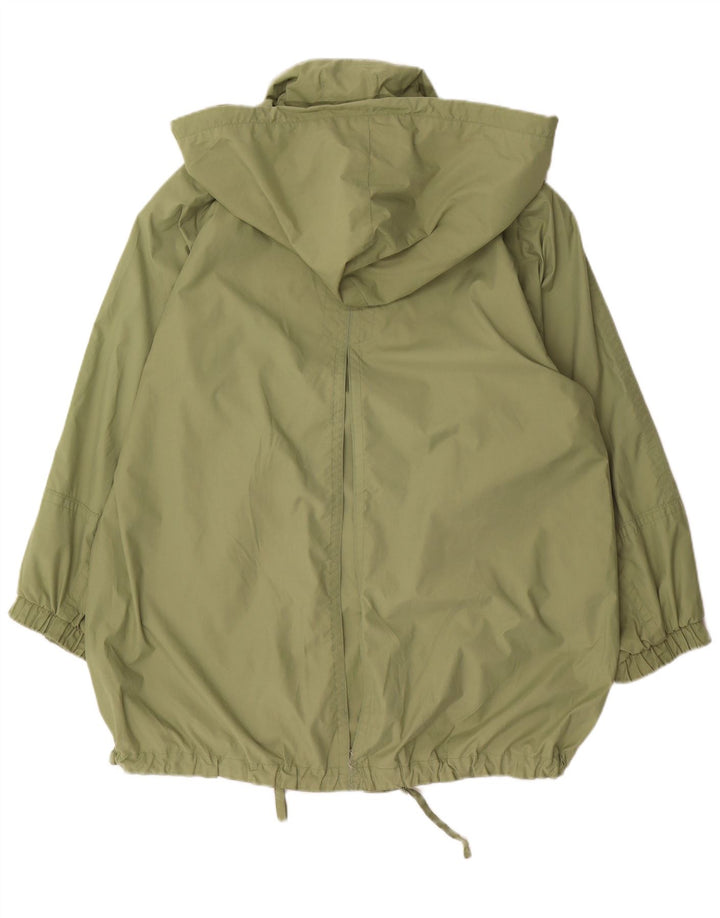 Gallery Damen-Regenjacke mit Kapuze, übergroß, UK 12, mittelgrün, Polyester