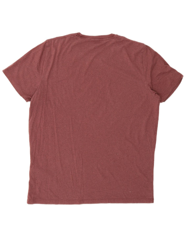 Abercrombie & Fitch Herren T-Shirt Top Large Burgund Baumwolle