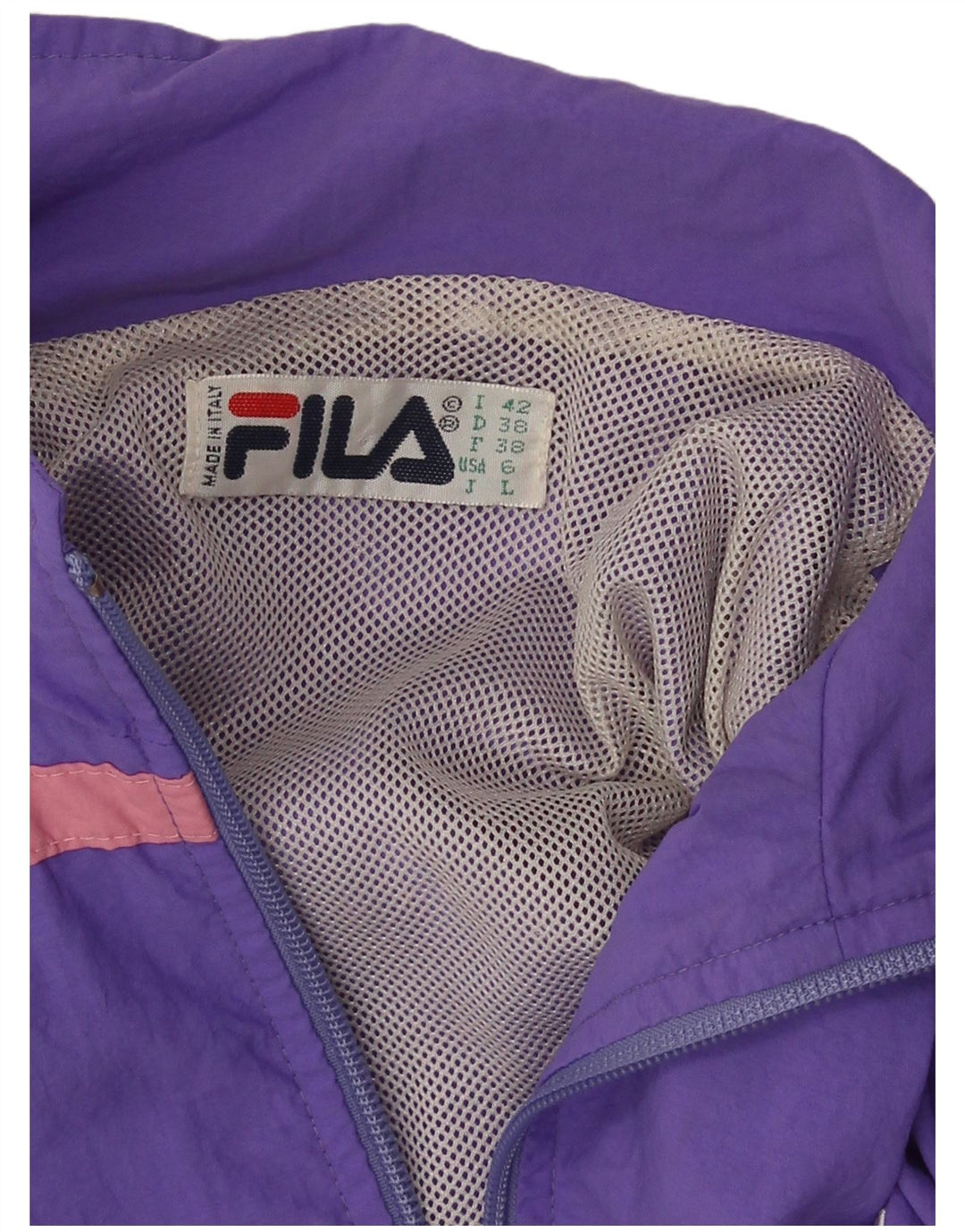 Fila Womens Graphic Full Trainingsanzug IT 42 Mittellila Farbblock