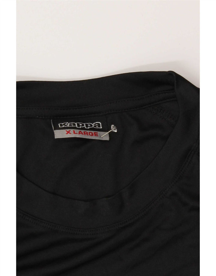 Kappa Herren Grafik T-Shirt Top XL Schwarz