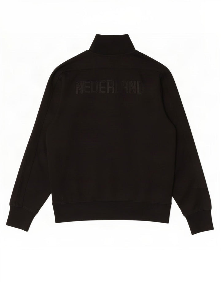 Nike Herren KNVB Grafik-Trainingsanzugoberteil, große schwarze Nadelstreifen-Polyesterjacke