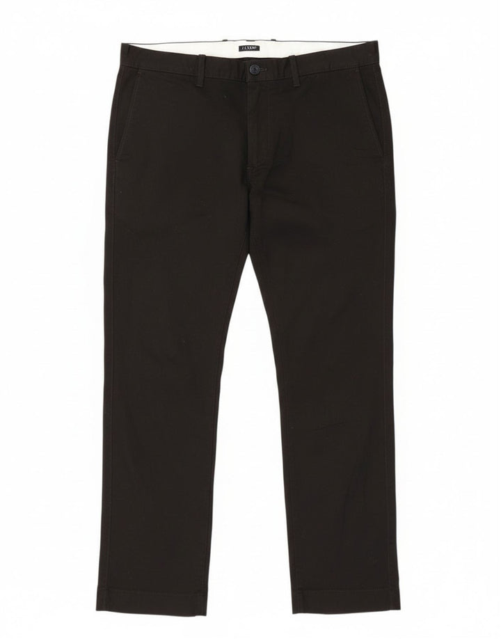 J. Crew Herren Flex Slim Anzughose W34 L30 Schwarz Baumwolle