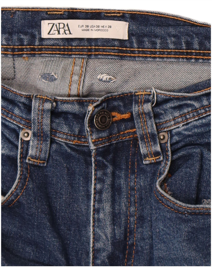 Zara Herren Slim Jeans EU 38 Small W30 L30 Blau