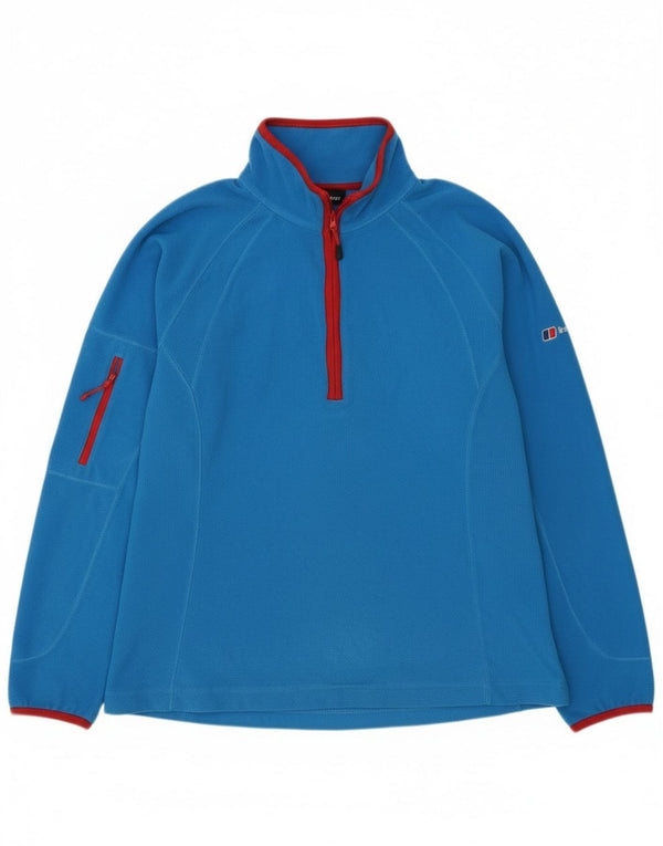Berghaus Damen-Fleecepullover mit Reißverschluss, UK 14, Größe L, Blau
