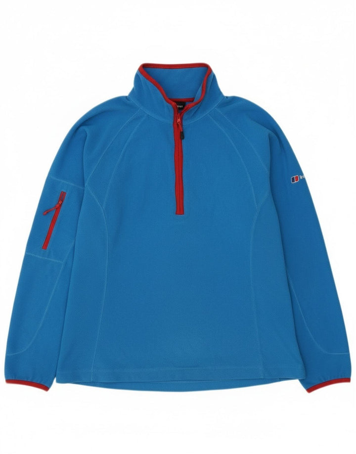 Berghaus Damen-Fleecepullover mit Reißverschluss, UK 14, Größe L, Blau