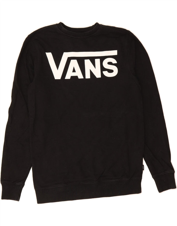 VANS Mens Graphic Sweatshirt Jumper XS Black Cotton Vintage Vans and Second-Hand Vans from Messina Hembry 