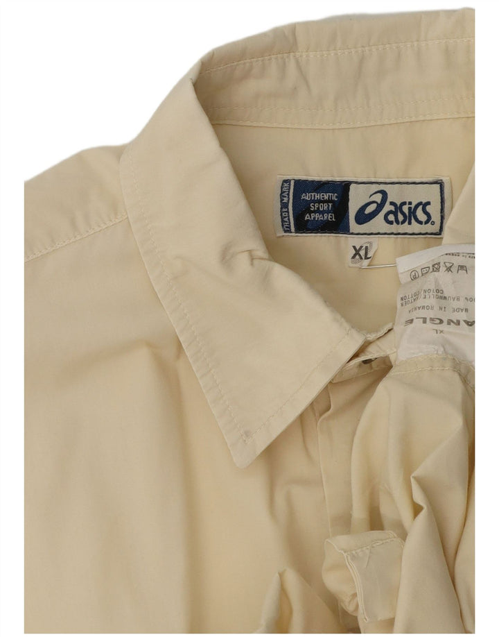 Asics Herren Kurzarmshirt XL Beige Baumwolle