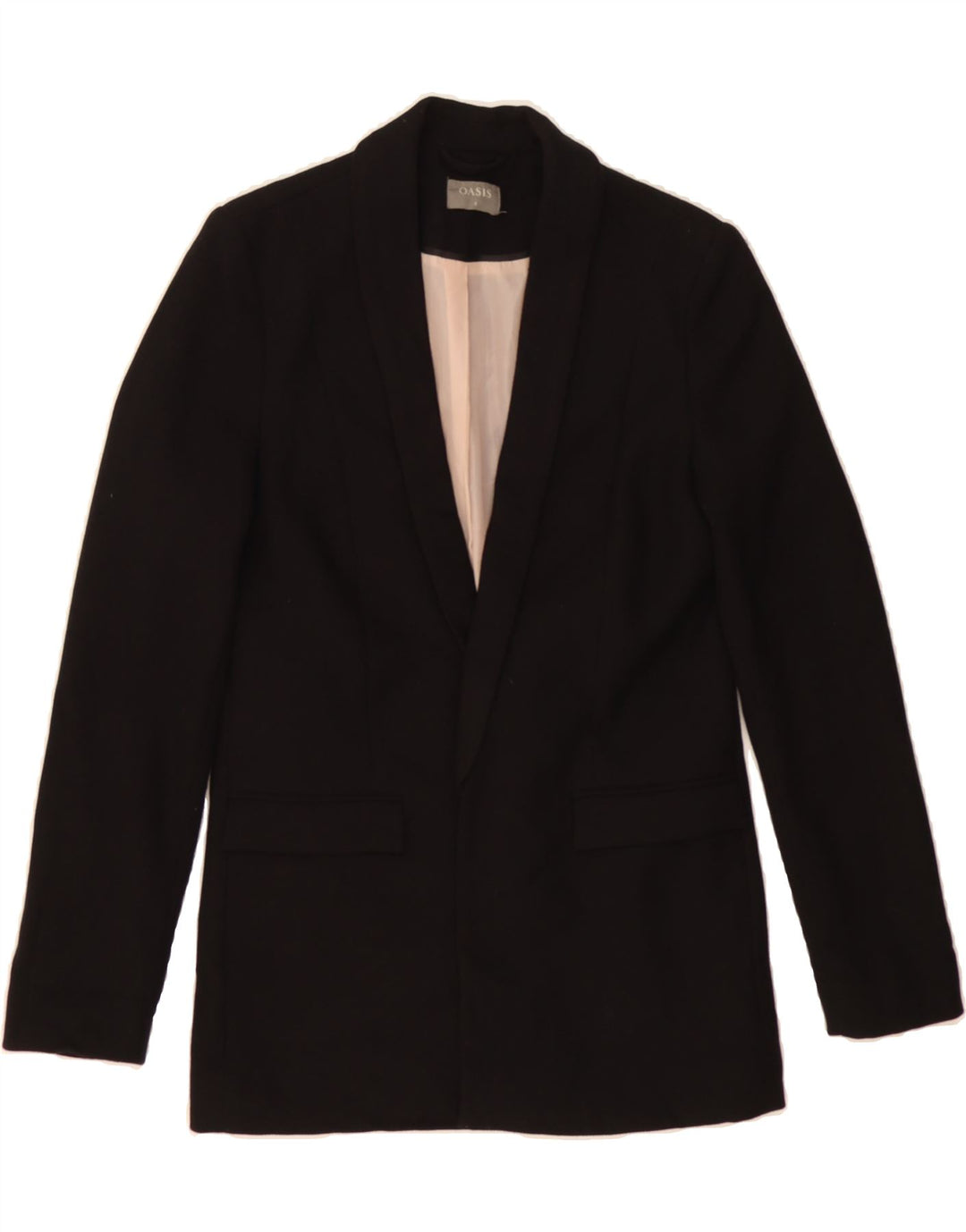 OASIS Womens 1 Button Blazer Jacket UK 8 Small Black Polyester Vintage Oasis and Second-Hand Oasis from Messina Hembry 