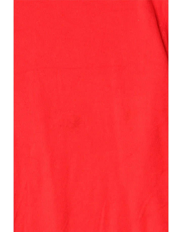 Zara Damen-Pullover mit U-Boot-Ausschnitt, UK 12, mittelrote Viskose