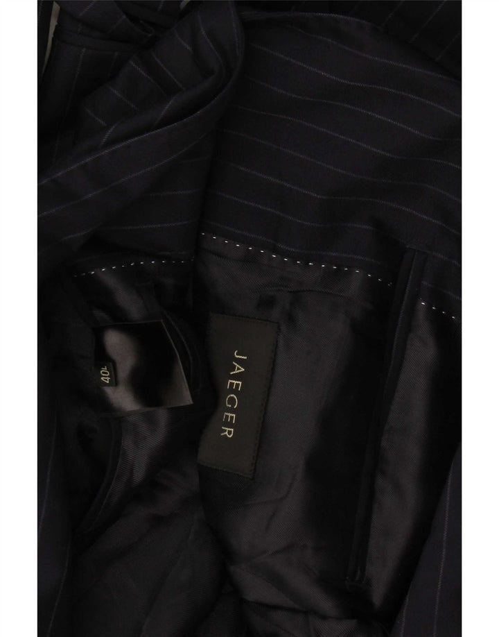 Jaeger Herren-Blazer mit 2 Knöpfen, UK 40, groß, marineblau, Nadelstreifen