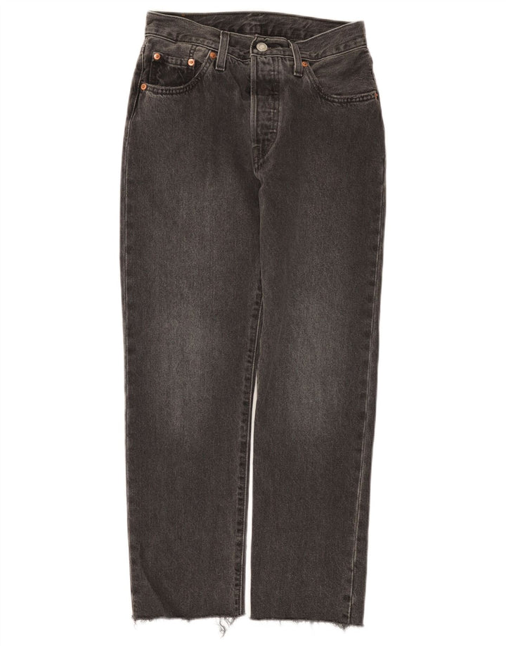 Levi's Damen 501 Straight Jeans W25 L26 Graue Baumwolle