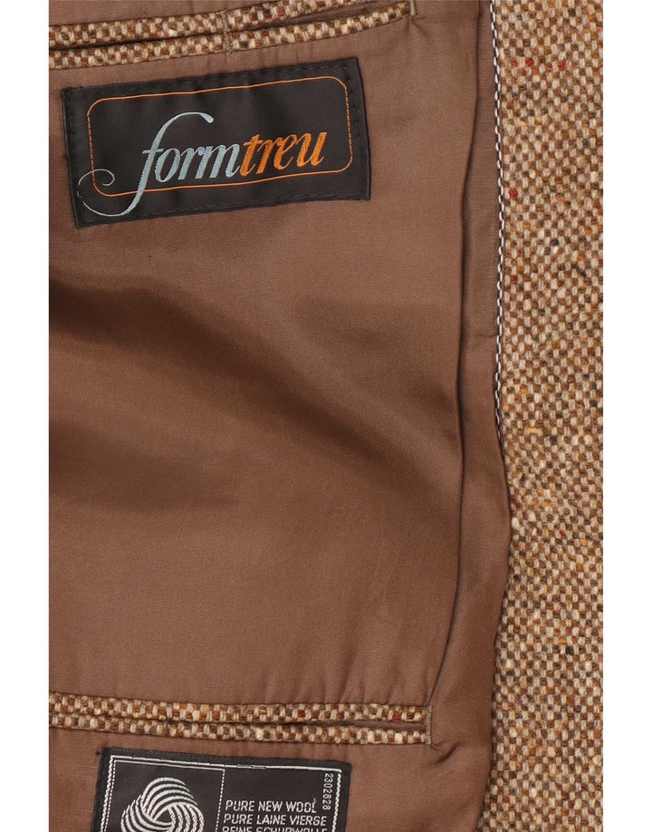 Formtreu Herren 2-Knopf-Blazerjacke IT 52 XL Braune Schurwolle