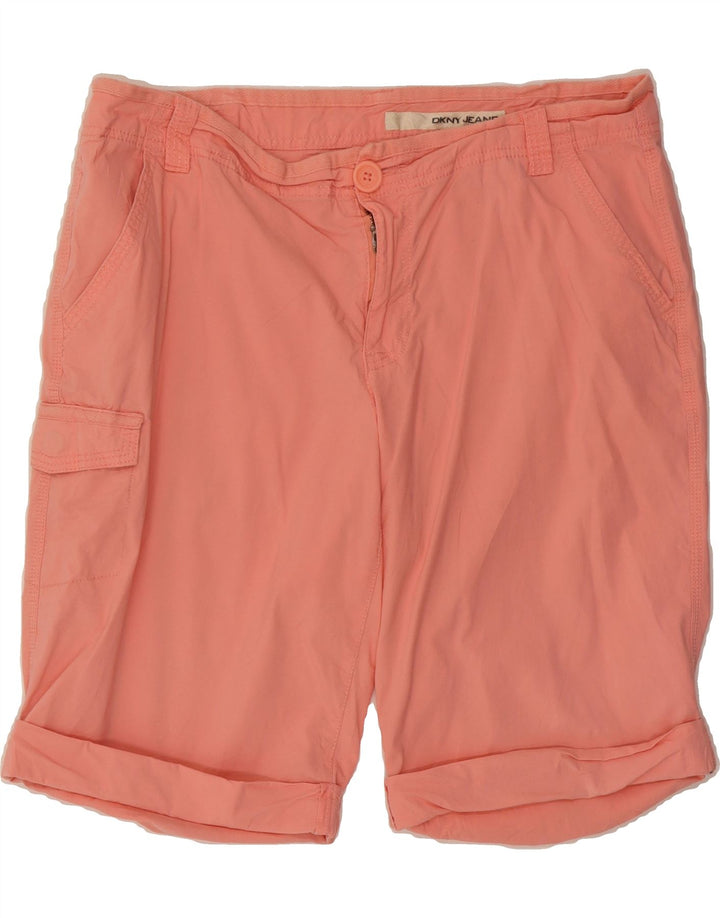DKNY Womens Cargo Shorts US 14 XL W36 Pink Cotton Vintage Dkny and Second-Hand Dkny from Messina Hembry 