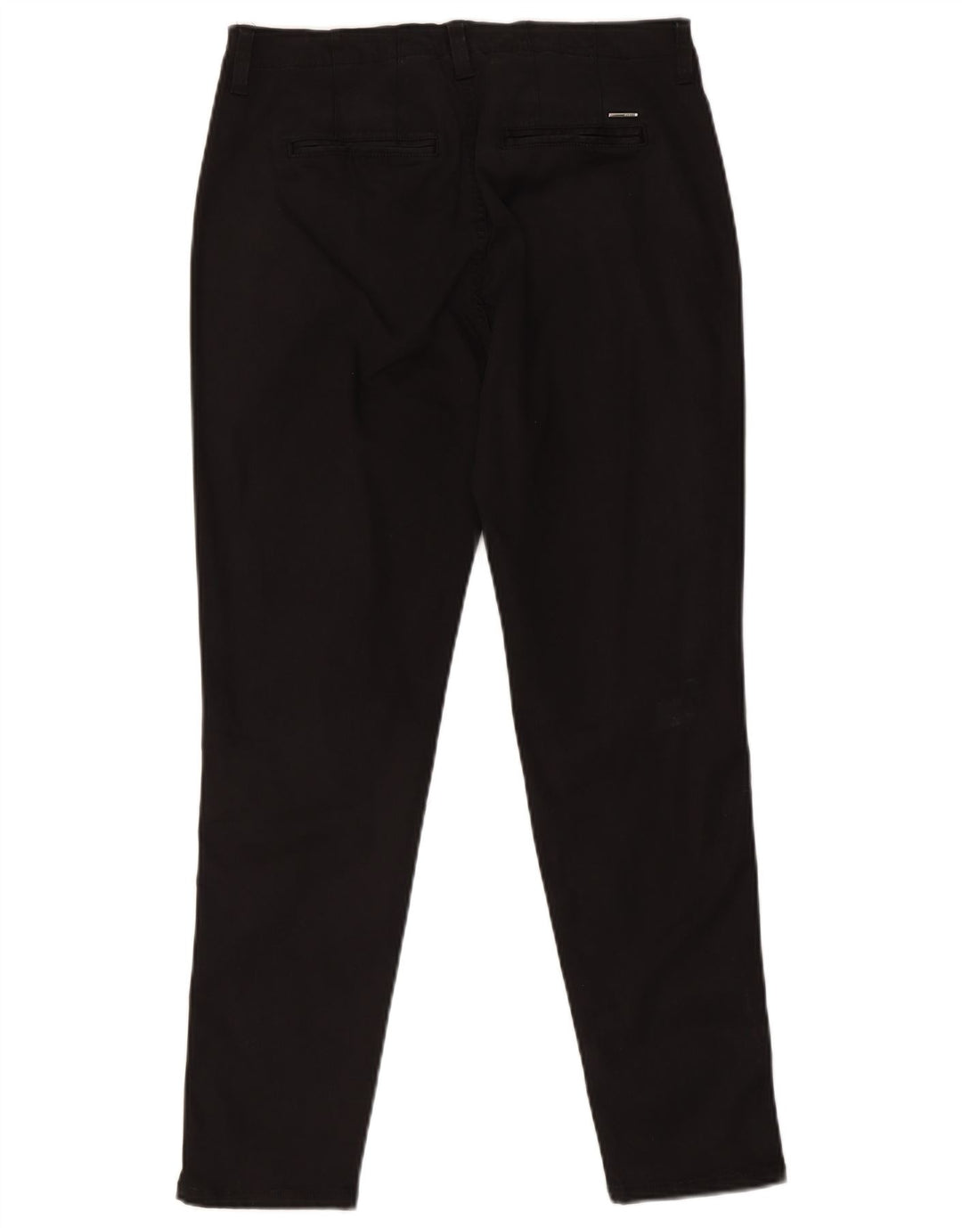 Guess Slim Chino-Hose für Damen, W31, L29, schwarzes Lyocell