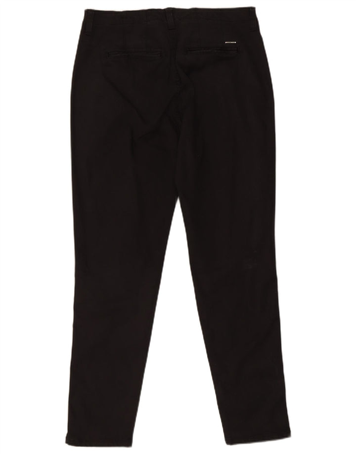 Guess Slim Chino-Hose für Damen, W31, L29, schwarzes Lyocell