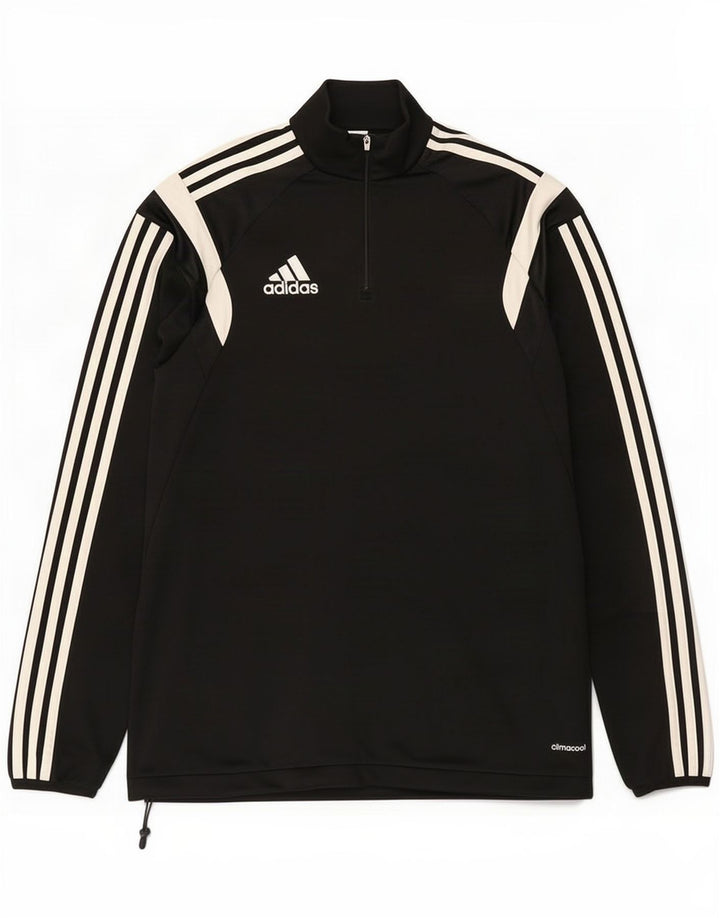 Adidas Herren Climacool Zip Neck Sweatshirt Pullover Small Schwarz Colourblock