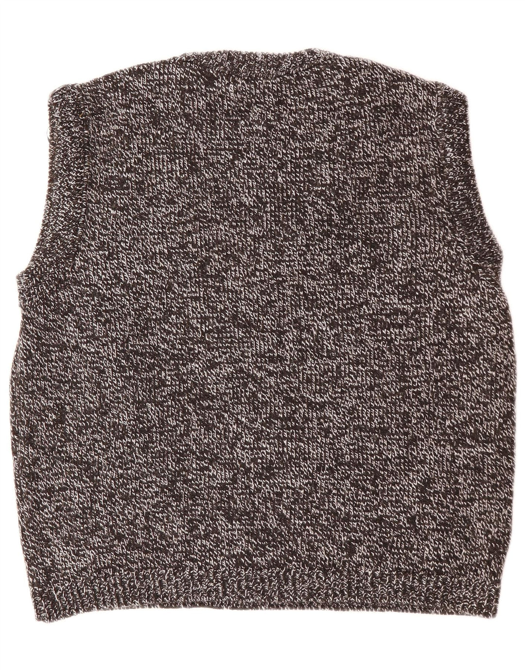 Zara Herren-Weste, Tanktop, klein, schwarz geflecktes Polyacryl