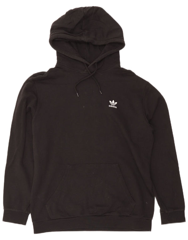 Adidas Mens Hoodie Jumper Large Black Cotton