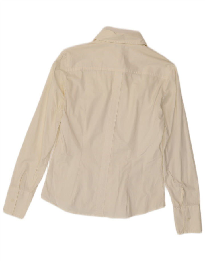 Benetton Damen-Hemd UK 12 Medium Weiß