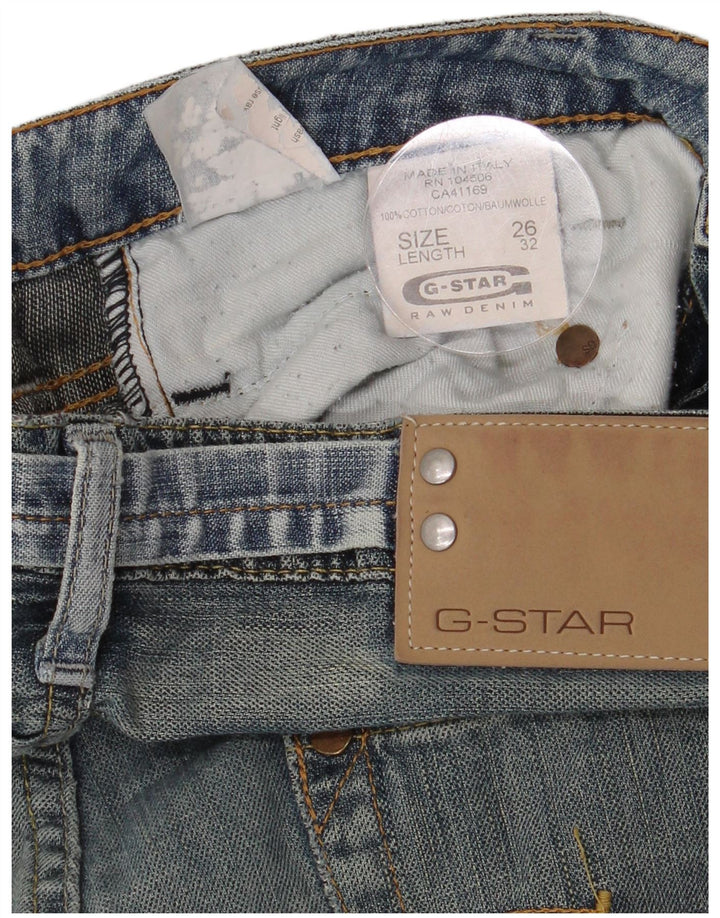 G-Star Damen Straight Jeans W26 L32 Blaue Baumwolle