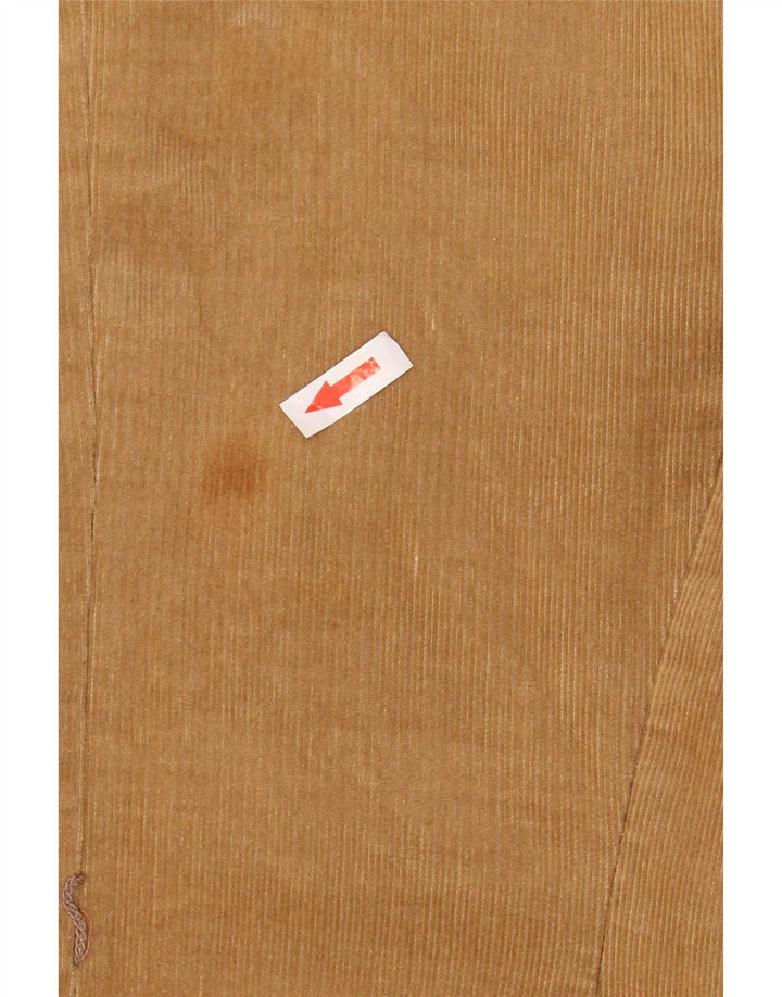 Zara Damen 2-Knopf-Blazer aus Cord, Gr. 10, Größe S, Beige, Baumwolle