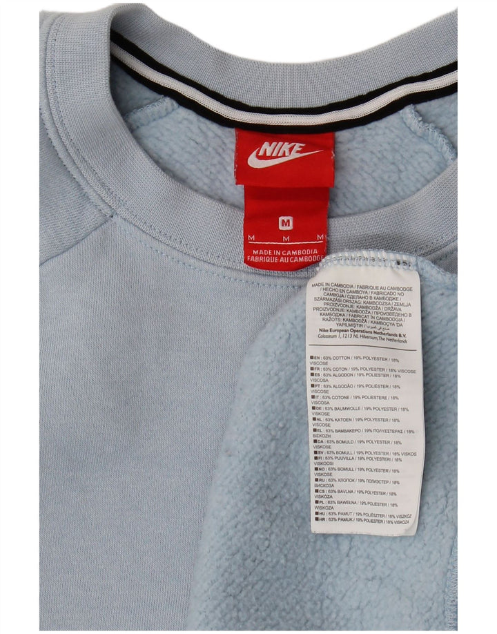 NIKE Damen-Sweatshirt mit lockerer Passform, UK 14, mittelblaue Baumwolle